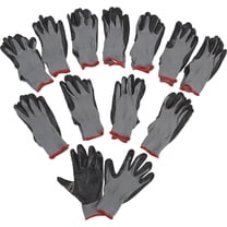 Ironton Nitrile-Coated Work Gloves, 12 Pairs, Black, Large