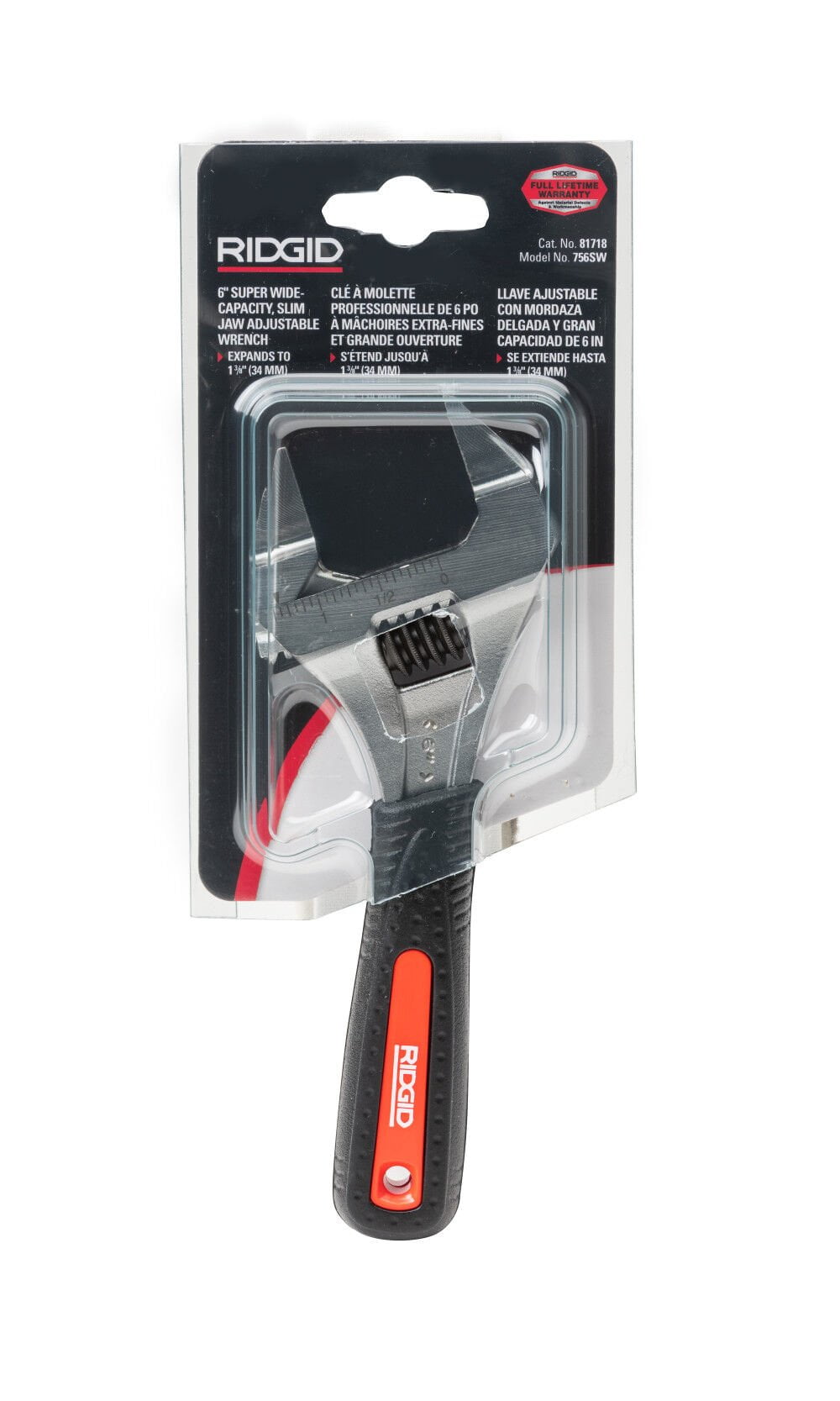 Ridgid 6 Inch Super Wide Capacity Slim Jaw Adjustable Wrench