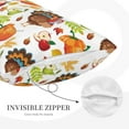 thumbnail image 5 of Haiem Pillowcase for Hair and Skin Queen - Holiday Thanksgiving Turkey Apple Family Dinner Printed Soft Pillowcase with Envelope Closure-14"x20", 5 of 9