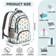 thumbnail image 5 of White Cartoon KnightsCastles Pattern Cute School Backpack Bag with Padded Back and Adjustable Shoulder Straps 16.9 X 12.6 X 5.9 Inches, 5 of 5