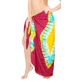 thumbnail image 2 of HAPPY BAY Women's Cover-up Coverups Beach Cover up Swimwear Wraps Vacation Swimsuit Long Beachwear Bikinis Pareos Summer Sarong One Size Red, Tie Dye, 2 of 5