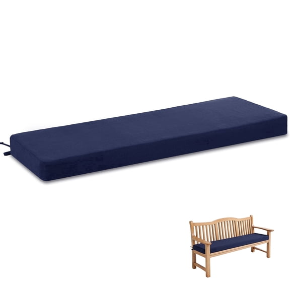 Favoyard Outdoor Bench Cushion 48 x 16 Inch Rainproof Patio Furniture Cushions Fastness Garden Settee porch swing cushions with Ties