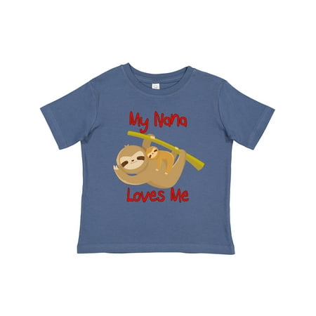 

Inktastic My Nana Loves Me Sloth Gift Toddler Boy or Toddler Girl T-Shirt