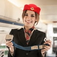 thumbnail image 2 of Stewardess Hat Retro Flight Attendant Hat Air Hostess Cap Cosplay Costume Uniform Cap, 2 of 9