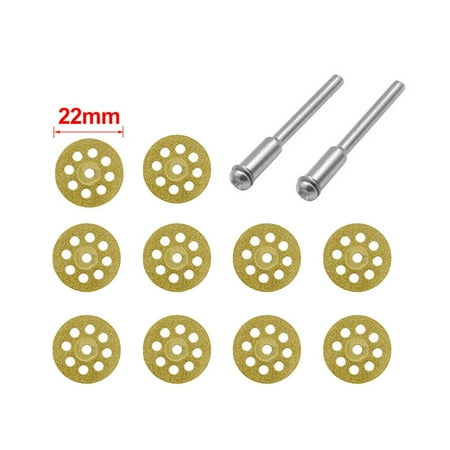 

BAMILL 12pcs Cutting Discs Kit Diamond Saw Blades Cut Off Discs Rotary Tool 20-30mm