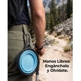 thumbnail image 5 of Plato Para Perro Plegable Silicona Portatil Viaje Mascotas Azul, 5 of 5