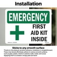 thumbnail image 3 of First Aid Kit Inside With Symbol OSHA Emergency Vinyl Decal Label 18 Inch x 12 Inch - 5 Pack, 3 of 6