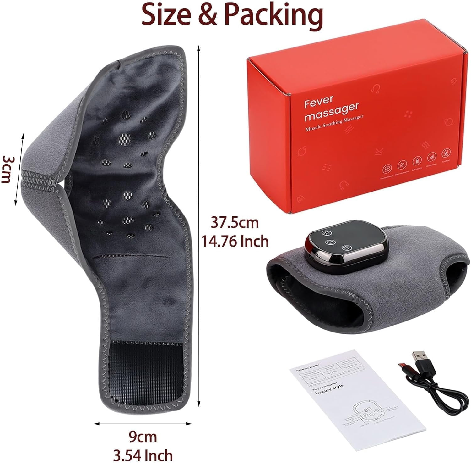 KANOHENO Foot Massager,3 Vibration Modes & 5 Heat Levels,Portable Foot Triple Method Massager for Neuropathy & Circulation & Pain Relief