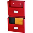 thumbnail image 3 of Steelmaster 2-Pocket Organizer with Bracket, 2.25 by 20.6 by 12-Inch, Red (27120007), 3 of 4