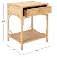 thumbnail image 5 of Safavieh Roya Rustic 1 Drawer 1 Shelf Nightstand, Natural, 5 of 12