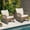 2PCS Beige, variant on MEETWARM Outdoor Wicker Rocking Chair, Rattan Patio Rocker Chairs with Cushions and Steel Frame - Orange