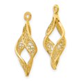 thumbnail image 4 of Auriga Fine Jewelry 14K Yellow Gold Filigree Swirl Earrings Jackets for Women (L 24mm, W- 8mm), 4 of 5