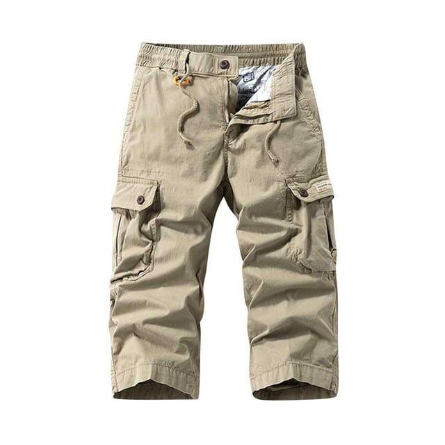Cargo Shorts Men Drawstring Mens Shorts Tall Fashion Shorts for Men 2025 Solid Color Loose Fit Comfy Straight Leg Work Shorts Lounge Going Out Baggy Short Pants