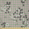 thumbnail image 2 of Ambesonne Floral Fabric by the Yard Microfiber, Japanese Blossom Sketch Art, 1 Yard, Warm Taupe Mauve Taupe, 2 of 2