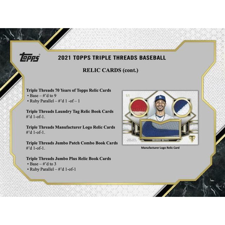2021 Topps Triple Threads Baseball Hobby Box - Walmart.com