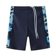 thumbnail image 3 of Odeerbi 7-16 Years Teen Boys Beach Swim Trunks with Swim Cap Set Hawaiian Print Swimming Trunks Quick Drying Swimsuit Shorts Fashion Summer Swim Shorts Two-piece Set, 3 of 4