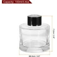 thumbnail image 2 of HARFINGTON 2pcs 100ml/3.4oz Empty Glass Diffuser Bottle 2.8" x 2.6" Refillable Fragrance Accessories Aromatherapy Jar Container for Replacement Reed Diffuser DIY Home Bathroom Transparent, 2 of 6