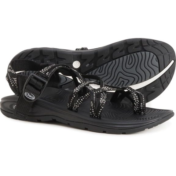Chaco Women's Z/Volv X2 Textile Sandals, Textile Material, Lightweight Durable Outdoor Sport Sandals, Black, Size 7, 1 Pair