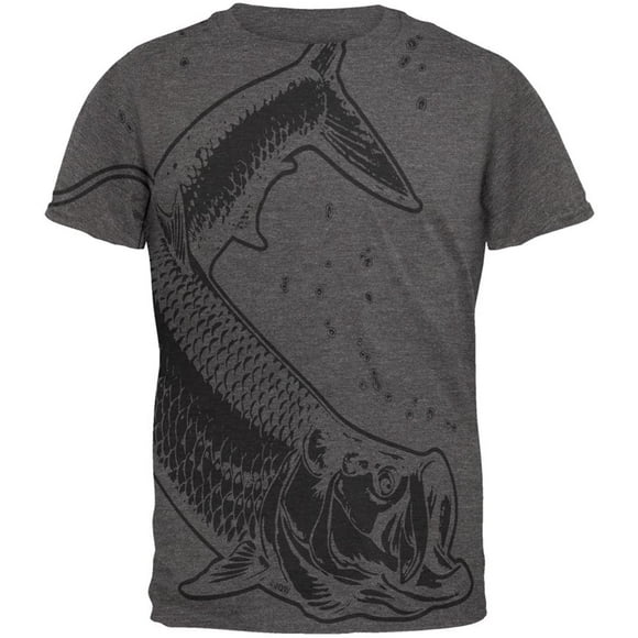 Animal World Tarpon Megalops Fish T-Shirt Doux pour Hommes