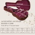 thumbnail image 2 of Yescom Étui Rigide pour Guitare Acoustique avec Sangle de Sac à Dos et Support Pliant Compatible avec 40 Pouces 41 Pouces Dreadnought, Édition Exclusive 2026 Rococo Terre de Sienne Brûlée, 2 of 11