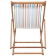 thumbnail image 2 of vidaXL Folding Beach Chair Fabric and Wooden Frame Multicolour, 2 of 5