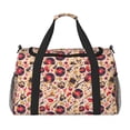 thumbnail image 1 of Fotbe gold Skull Guitar record Bolsa de Viaje con Estampado, Bolsa de Fin de Semana para Mujer con Compartimento para Zapatos, Bolsa de Gimnasio con Bolsillo Húmedo, 1 of 7