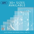 thumbnail image 3 of GPI 14” x 24” Reclosable Ziplock Bag 2 Mil Jumbo Clear Zipper Bags for Household & Packaging,1000-Pack, 3 of 5