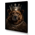 thumbnail image 2 of Designart "Royal Bear Portrait with Crown II" Animals Canvas Wall Art - Traditional Black Bear Bedroom Canvas Wall Art, 2 of 6