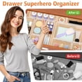 thumbnail image 2 of 45 PCS Clear Plastic Drawer Organizers Set, 2 of 4