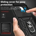 thumbnail image 5 of KOMI Phone Case for Google Pixel 9A Case with HD Screen Protector & Slide Camera Cover & Rotated Ring Kickstand, [Military-Grade] Phone Case for Google Pixel 9A, Black, 5 of 5