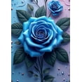 thumbnail image 3 of LUUFILx Elegant Blue Rose Backdrop for Wedding Party Background Floral Banner Event Decoration Photography Props Stunning Wall Decor Romance Evening, 3 of 8
