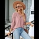 thumbnail image 4 of Blusas de Larga con Cuello en V para Mujer, Blusas Casuales Tipo Jersey, Blusas Holgadas y Elegantes, Blusas Tipo Túnica para Otoño. Rosa L, 4 of 10