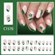thumbnail image 1 of Uñas postizas para el Día de San Patricio: manicura corta con purpurina verde y adhesivo (24 unidades), 1 of 9