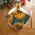 thumbnail image 2 of Cloth Napkins Set of4 100% Satin Peachskin Velvet 20x20inx4 Napkins Cloth napkins are washable Soft and Absorbent Seamless Sunflower Pattern, 2 of 8