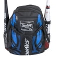 thumbnail image 1 of Bolso béisbol juvenil Rawlings Savage - Bolso bateo niños - Mochila resistente - 2 bates - Gancho colgar - Negro/Real, 1 of 3