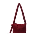 thumbnail image 2 of Bolso bandolera acolchado de nailon para mujer – Bolso cruzado de color liso para ir al trabajo, bolso pequeño de gran capacidad para guardar artículos esenciales diarios., 2 of 6