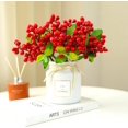 thumbnail image 4 of 8 Pcs Artificial Berry Stems Christmas Holly Berry Pick Red Spray Flower Bouquet Filler Floral Arrangement Bouquet Filler for Home Wedding Party Christmas Decoration (8, Red), 4 of 5