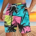 thumbnail image 2 of cllios 5 Inch Mens Swimming Trunks,Men's Swim Trunks No Mesh Lining Bathing Suit Big and Tall Quick Dry Board Shorts Tropical Printed Beach Shorts with Pockets, 2 of 5