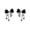 Black, variant on Bowknot Zircon Ear Stud Temperament Fashion Piercing Earrings Jewelry Gift