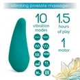 thumbnail image 3 of plusOne Vibrating External Prostate Massager, Teal, 10 Vibration Settings, 3 of 13