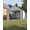Gray, variant on TrailBlaze Heavy Duty Zippered Door Panel for Metal Carport - Waterproof UV-Resistant PE Tarp Kit - Ball Bungees Included - Side Panel for Outdoor Garage - White, 20FT Width