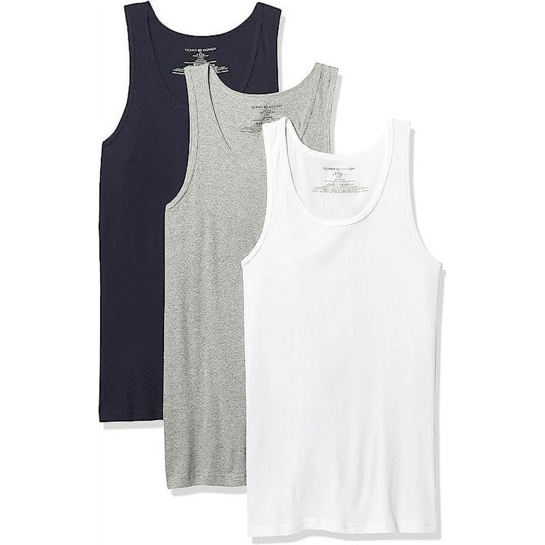 Womens Sleeveless Tommy Hilfiger Men's Tank Tops Ribbed Slim - Main Image