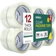 thumbnail image 1 of Cinta adhesiva transparente HERKKA, 12 rollos, 59,4 m x 50 mm, 780 yardas en total, 1 of 7