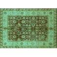 thumbnail image 1 of Ahgly Company Indoor Rectangle Oriental Turquoise Blue Traditional Area Rugs, 2' x 3', 1 of 4