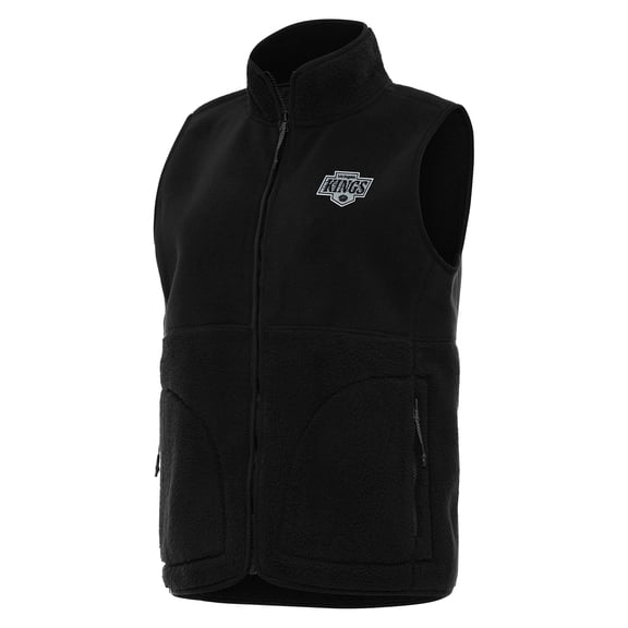 Women's Antigua Black Los Angeles Kings Nostalgic Full-Zip Vest