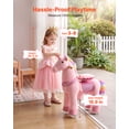 thumbnail image 3 of VEVOR Ride On Horse, Riding Pink Unicorn Toys for Kids, No Battery Required, Smooth Wheels with Anti-Roll Stop Ring, Upgraded Raised Seat, Handles, Pedals, 110 lbs Max Load Capacity for Ages 3-8, 3 of 9