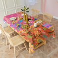 thumbnail image 2 of Bright Pioneer Flower Patchwork Rectangle Tablecloth 60"x102",Waterproof Polyester Rectangle Table Cloth, Wipeable Spillproof Polyester Tablecloth for Dining, Camping, Indoor and Outdoor, 2 of 6