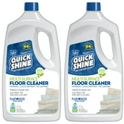 Quick Shine Multi Surface Floor Cleaner 128 oz (2- 64 oz Bottles), Use in Spray & Vac Mops, Ready-to-Use Streak Free No-Rinse Formula, Safer Choice Certified for Gentle & Effective Cleaning