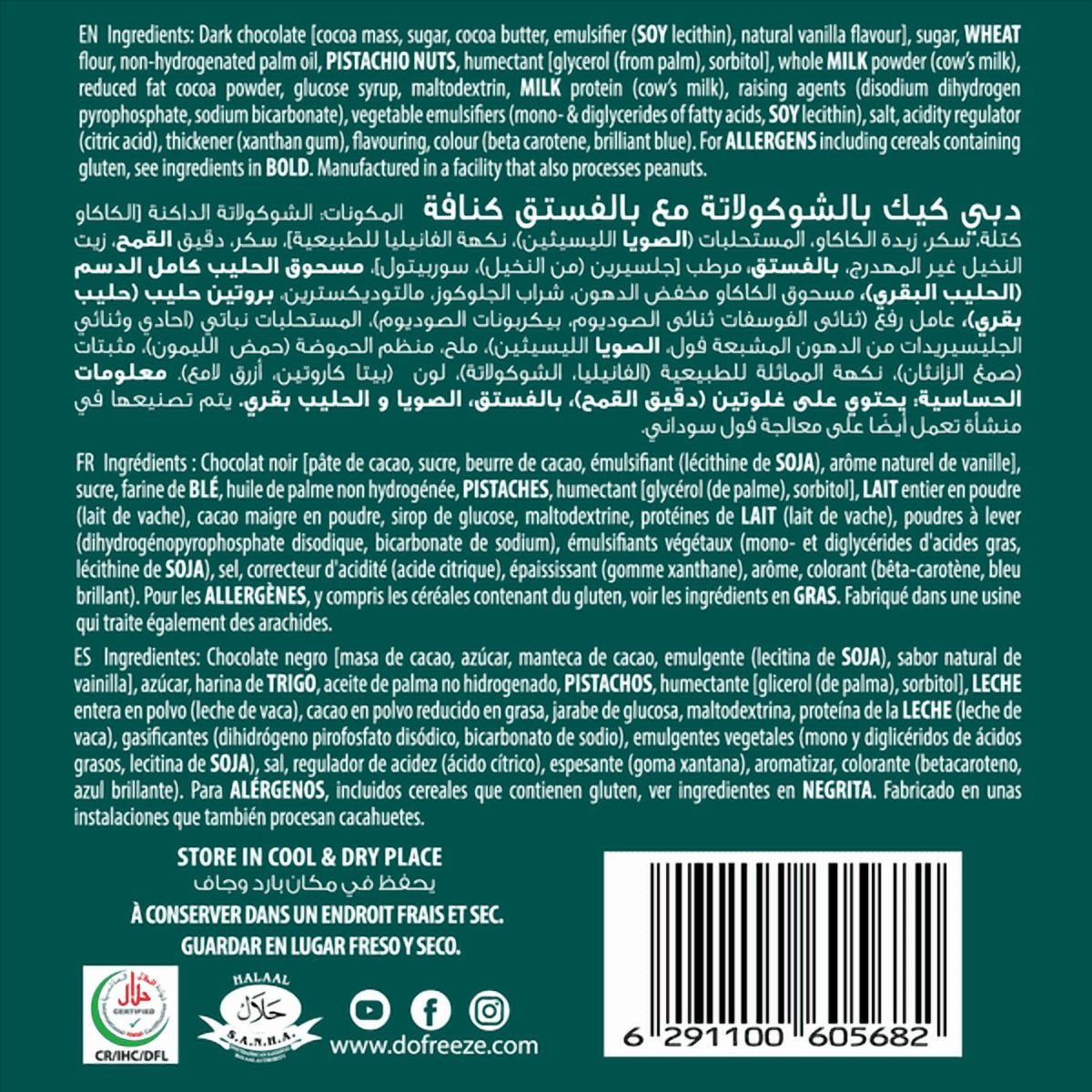 Flair Dubai Pistachio Kunafa Chocolate Lava Cake 60gm (2.1oz)