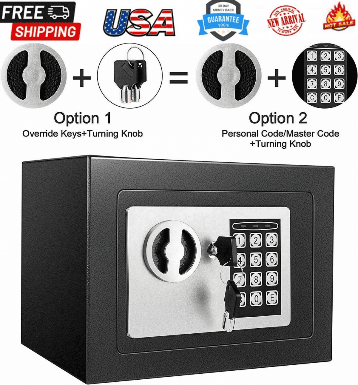 Goorabbit Small Safes And Lockboxes Fires Resistant,Electronic Password